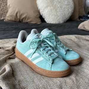 Adidas Teal and White Casual Sneakers